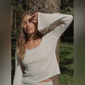 Indigo Luna Paloma Longsleeve in Cloud Cream Size XS/S